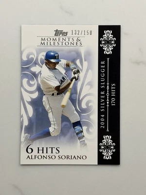 Alfonso Soriano 2008 Topps Momentos e hitos 132/150 Limited #56 casi nuevo-como nuevo Foto 1 de 2
