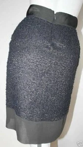CALVIN KLEIN COLLECTION Gray Silk Skirt NEW sz 4 or 40 - Picture 1 of 1