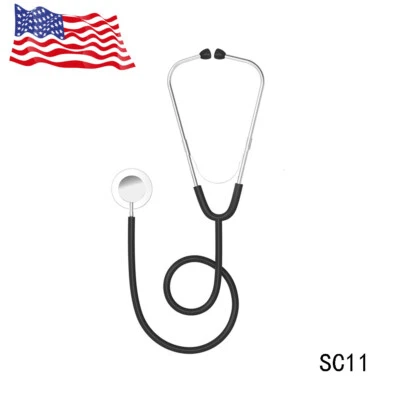 Estetoscopio clásico profesional de una sola cabeza estudiante médico enfermera NEGRO SC11 Foto 1 de 4