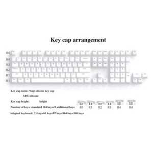 Colorful Silicone Keyboard Keycaps, Soft Skin Friendly Texture Quiet Operates - Photo 1/10