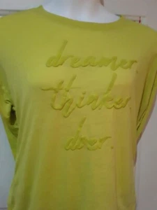 Long Sleeve Lime Green Creatives, Puff Letters Tshirt Large - Picture 1 of 5