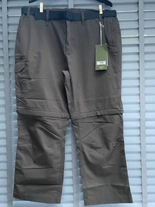 Pantalones Cortos Convertibles Grisedale Para Hombre BRASHER Marrón con Cremallera Talla 40W 29L - Imagen 1 de 13