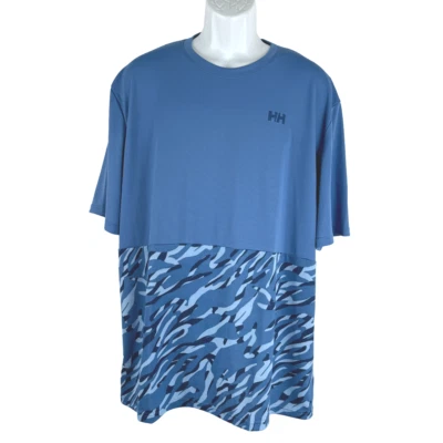 Camiseta Helly Hansen Lifa Active Solen Relax 2XL Azul Camuflada Nueva con Etiquetas TP-2796 Foto 1 de 4