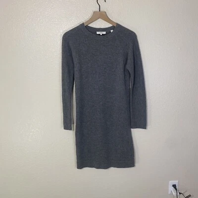 Vestido Vince Para Mujer Talla XS Raglán Crew Suéter Gris Lana Cachemira Manga Larga Foto 1 de 4