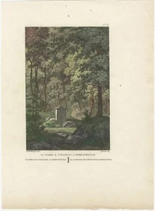 Antique Print of the Tomb of the Stranger at Ermenonville by Laborde (1808) - Picture 1 of 1