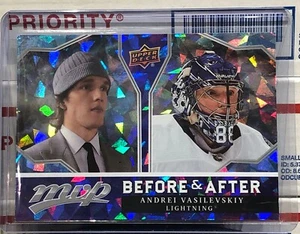 2021-22 UPPER DECK MVP HOCKEY ANDREI VASILEVSKIY #BA-9, ANTES Y DESPUÉS, PÚRPURA - Imagen 1 de 2