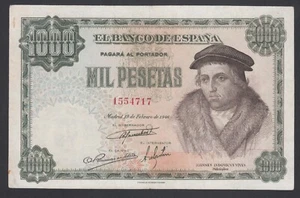 Spain 1000 Pesetas 19-02-1946  VF  P. 133,    Banknote, Circulated - Picture 1 of 2