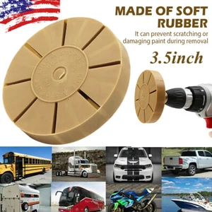 Car Decal Remover Rubber Eraser Wheel Tool for Drill Adhesive Sticker Pinstripe - Picture 1 of 10