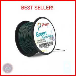 Florist Wire - 110 Yards 22 Gauge Green Flexible Paddle Wire for Crafts, Christm - Picture 1 of 2
