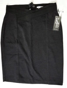 Womens sz 8 KB Studio Black Skirt Nwts pencil charcoal soft 119s18-ob1 - Picture 1 of 3