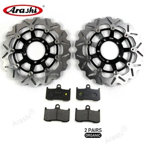 Front Brake Rotor Disc + Brake Pads For Triumph Daytona 675 2006 2007 2008 - Foto 1 di 8