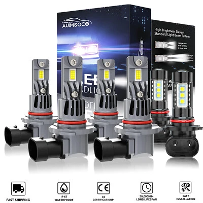 For Ford Explorer 2002-2005 Combo LED Headlight High/Low Beam Fog Light White - Изображение 1 из 4