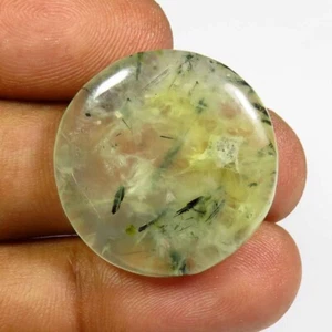 Prehnit Edelsteine 22mm Poliert Rund Prehnit 25Kt Naturgrün Cabochon PH-115 - Bild 1 von 11