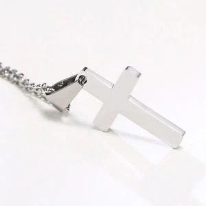 Simple Cross Stainless Steel Small Necklace - Bild 1 von 4