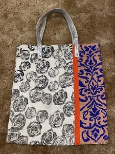 Anthropologie JASPER AND JEERA Floral Beaded Hand Shoulder Bag Tote Read - Picture 1 of 20