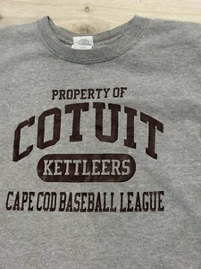 Cotuit Ketleers Cape Cod Summer Baseball League Shirt Gray Child Small - Picture 1 of 7
