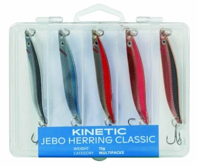 Kinetic Jebo Herring Classic Blinker-Set 5 Stück 12g bis 42g Meerforellenblinker - Bild 1 von 2