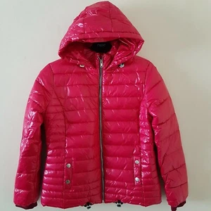Next Girls Red Jacket Shower Resistant Hooded Borg Lined Coat 10, 12 Years - Picture 1 of 11