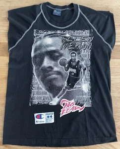 Vintage 90s Allen Iverson x No Fear Champion Sleeveless T-Shirt - Size 44 - Picture 1 of 2