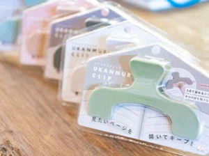 NEW Ukanmuri Clip For Paper Book Smoky Soda Stationary Sunstar 6color set Japan - Picture 1 of 7