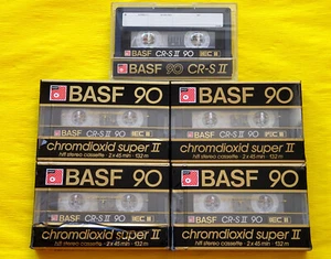 5x BASF chromdioxid super II 90 Cassette Tapes 1985 + OVP + SEALED + lesen ! + - Picture 1 of 5