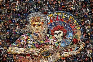 Art Collage Poster Print Grateful Dead Made Of Rock Music Albums - Picture 1 of 9