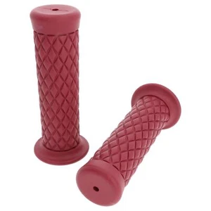Motorrad Griffgummi-Paar bordeaux 22/25mm für 7/8"-22 mm Lenker, Länge:124 mm - Bild 1 von 7
