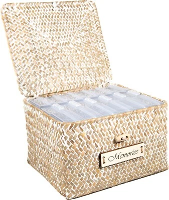 Caja de almacenamiento de fotos conmemorativas - Organizador de guardián de estuche de fotos de plástico 6 interiores 4x6 Foto 1 de 4