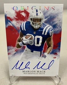 2017 Panini Origins MARLON MACK Red Parallel #’d 93/99 Rookie Autografo - Foto 1 di 2