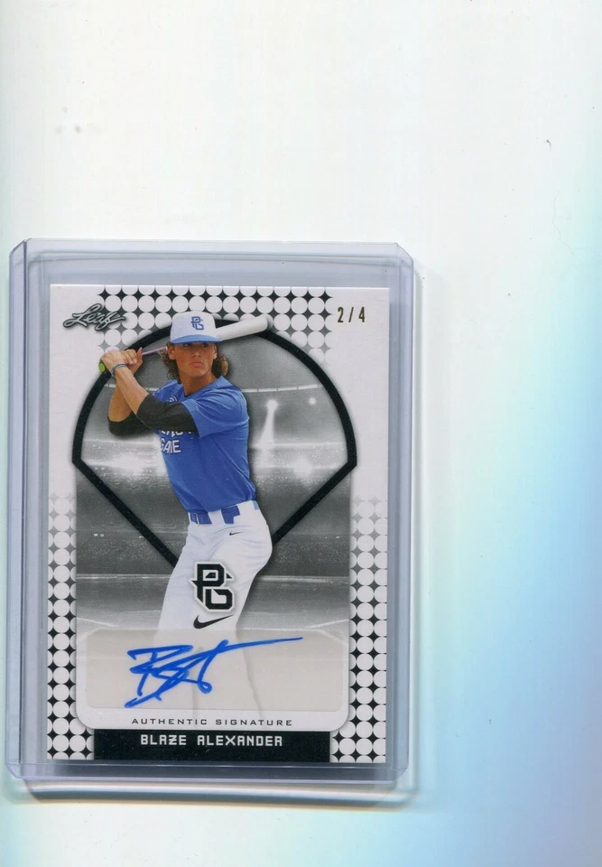 2017 Leaf Perfect Game All-American Game Day Autographs Blaze Alexander Auto 2/4 - Image 1 of 1