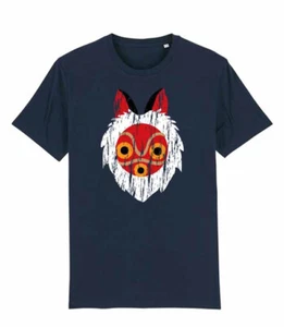Men's Fit t-shirt - Princess Mononoke Distressed Wolf Mask - Picture 1 of 18