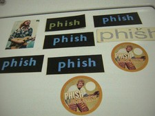 PHISH STICKER BACKSTAGE PASS 3X5 PHOTO WINDOW CLING ON LOT OF 9 VINTAGE 1990'S