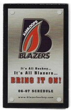2006-07 Kamloops Blazers WHL Hockey Schedule !!! Many Sponsors