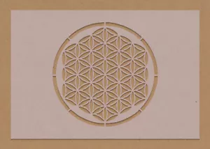 Plantilla de geometría sagrada Flower of Life A6 A5 A4 A3 yoga hippy - Imagen 1 de 1