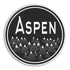 2 x 10 cm Aspen America USA Vinyl Aufkleber - Reiseaufkleber Laptop Gepäck #32984