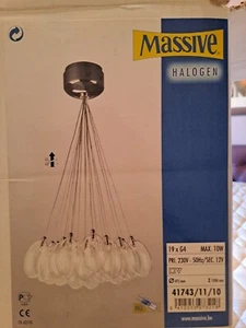 Lampada sospensione 10 luci con bulbo vetro - Foto 1 di 2