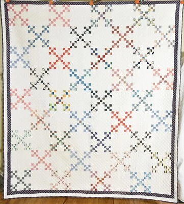 Vintage Double Nine Patch Antique Quilt, Mint Condition ~Signed & Dated "1964"! - Image 1 of 4