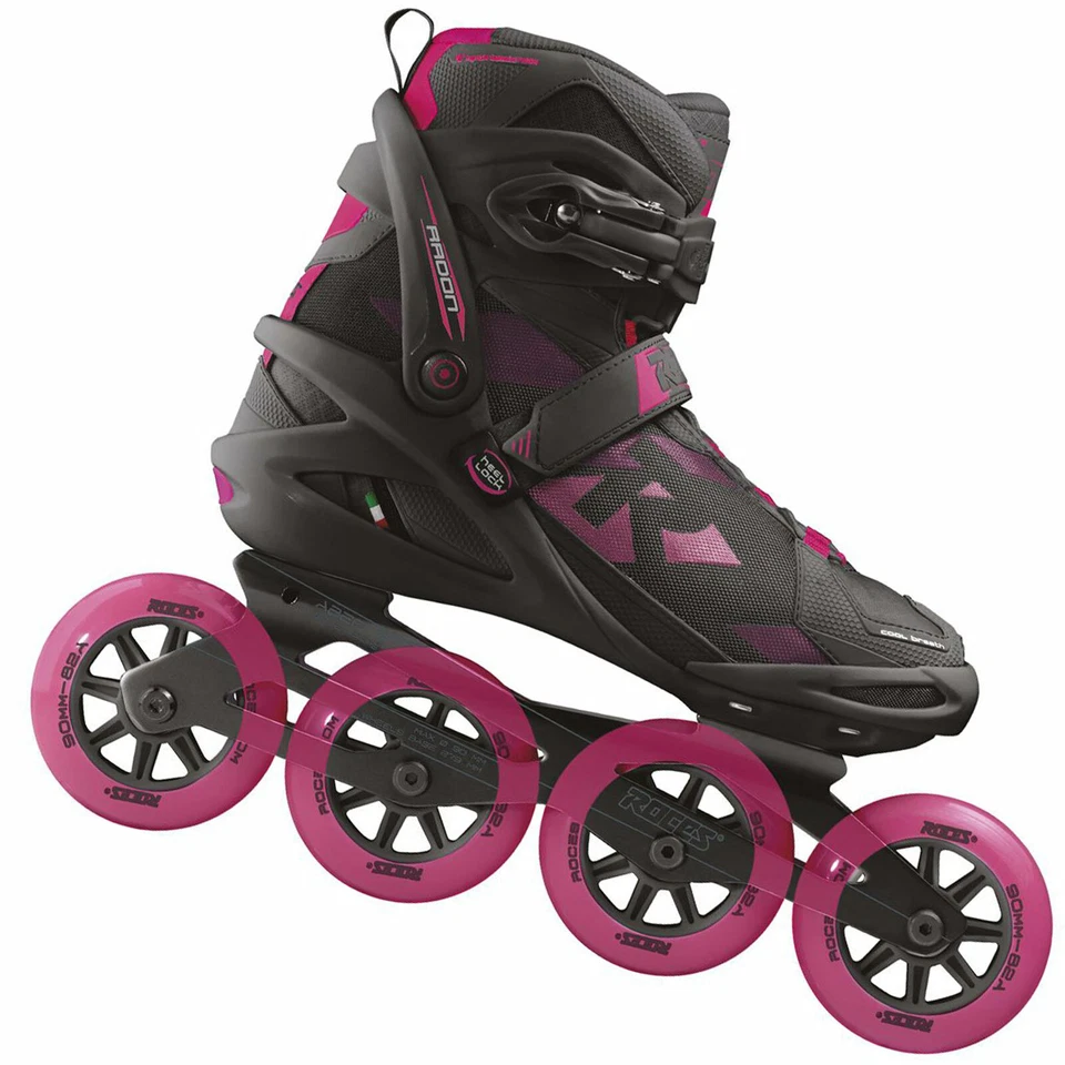 Roces Radon TIF Damen-Inliner Inlineskates Fitness-Skates Schwarz/Pink NEU 2021