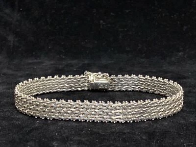 Vintage Milor Italy Sterling Silver Snake Tennis Bracelet Jb2 Foto 1 de 4