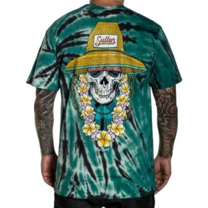 Men's Sullen Art Collective Rest Easy Tropical Skull Premium Tee T-Shirt S-4XL - Picture 1 of 3