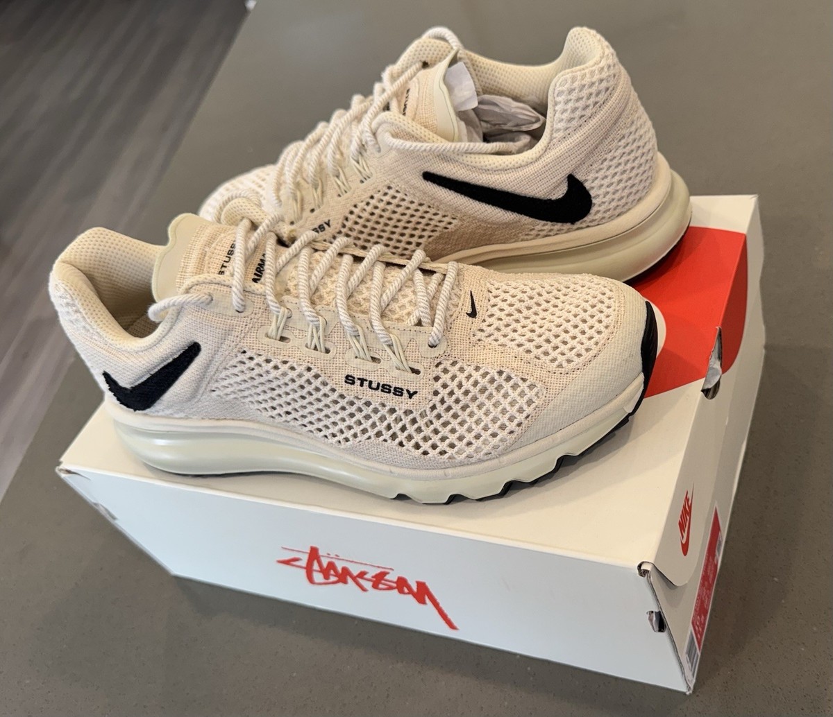 Nike Stussy x Air Max 2013 Fossil for Sale - Authenticity Nike Stussy x Air Max 2013 Fossil for Sale - Authenticity
