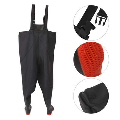 Unisex Waterproof Fishing Chest Waders Breathable Knitted Cloth Stocking NNYD - Image 1 of 4