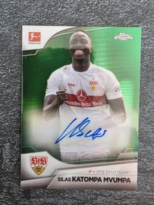 2023 Topps Chrome Bundesliga Green Refractor Auto -Silias Katompa Mvumpa - 31/99 - Bild 1 von 2