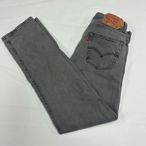 Levis 501 Mens Jeans Size 29X32 Gray Denim Straight Leg Button Fly Mid Rise - Picture 1 of 13
