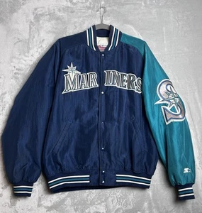 Vtg 90s Seattle Mariners Jacket Men Large.Diamond Collection Starter MLB Bomber - Picture 1 of 13
