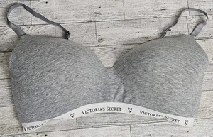 Victorias Secret Tshirt Lightly Lined Wireless Bra 36DD Heather Grey - Picture 1 of 8
