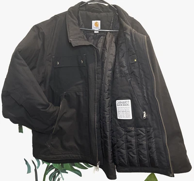 Vintage Carhartt Woodward Quick Duck Traditional Jacket Black 100107-001 Sz 2XL - Image 1 of 4