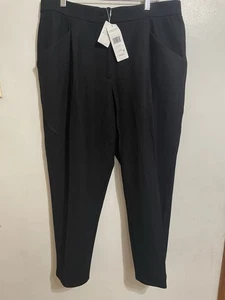Eileen Fisher gekochte Wolle Jersey spitz zulaufend schwarz Knöchelhose Größe PL/PG neu mit Etikett $ 229 - Bild 1 von 3