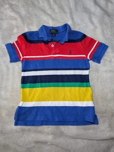 Polo Ralph Lauren Polo Shirt Boys 4 Striped Classic - Picture 1 of 5