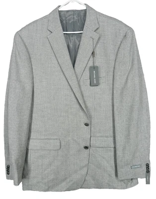 MICHAEL KORS Sport Coat Mens Size 50L Cream Gray Silk Linen Classic Fit NWT $375 - Image 1 of 4